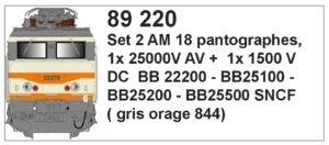 LS Models LS89220 - H0 - Stromabnehmer AM18 für BB 22200/25100-25500 (2 Stück)